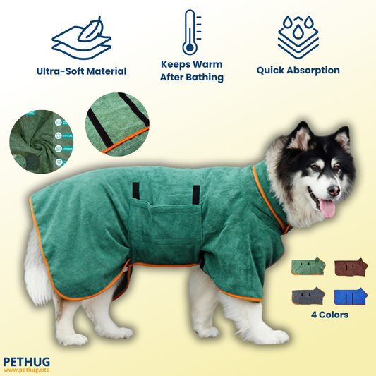 PetHugᵀᴹ Dog Bathrobe Absorbent